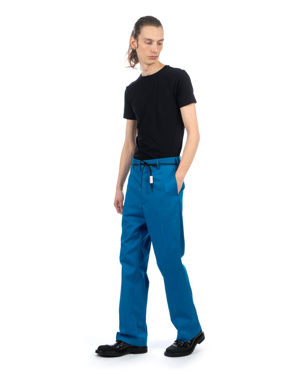 Marni | Garbardine Trousers Royal - Concrete