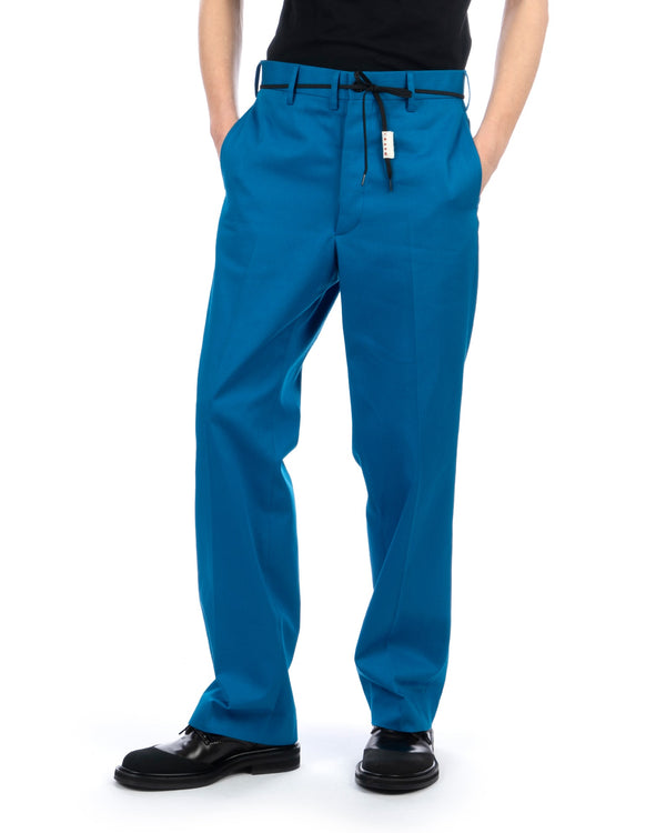 Marni | Garbardine Trousers Royal - Concrete