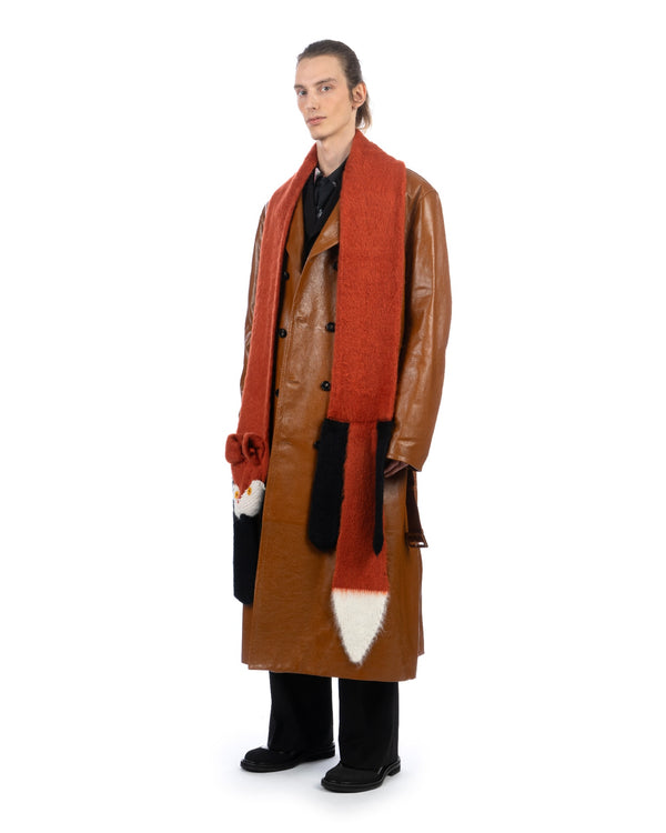 Marni | Brushed Mohair Fox Scarf Clay - Concrete