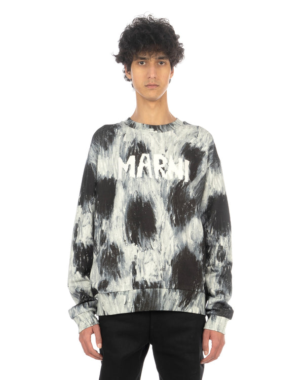 Marni | Scribble Logo Sweater Antique Silver - Concrete