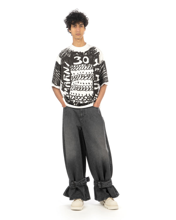 JW Anderson | Buckled Cuff Jeans Grey - Concrete