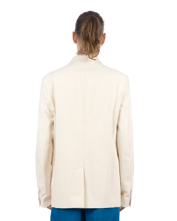 Marni | Brushed Striped Jacket Snow - Concrete