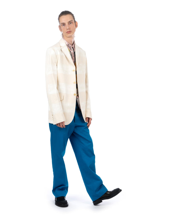 Marni | Brushed Striped Jacket Snow - Concrete