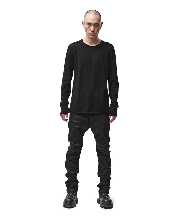 thom krom | M K 132 Cashmere Pullover Sweater Black - Concrete