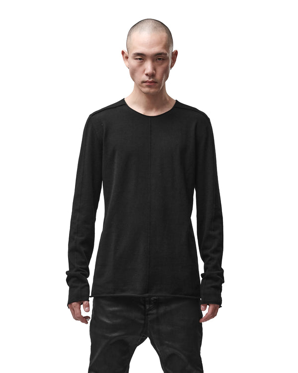 thom krom | M K 132 Cashmere Pullover Sweater Black - Concrete