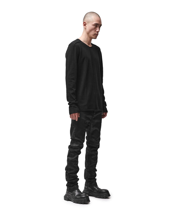 thom krom | M K 132 Cashmere Pullover Sweater Black - Concrete
