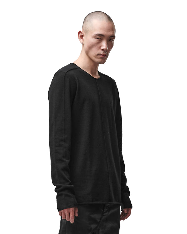 thom krom | M K 132 Cashmere Pullover Sweater Black - Concrete