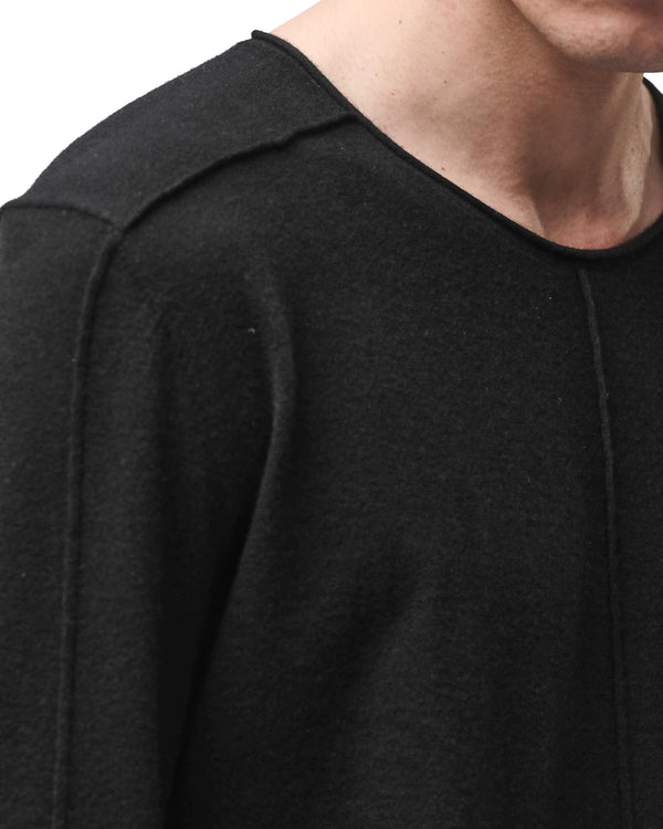 thom krom | M K 132 Cashmere Pullover Sweater Black - Concrete