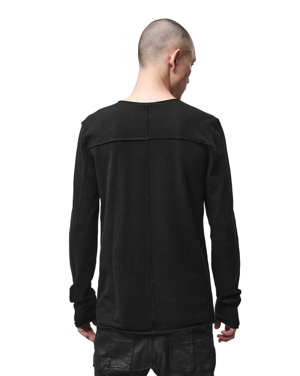 thom krom | M K 132 Cashmere Pullover Sweater Black - Concrete