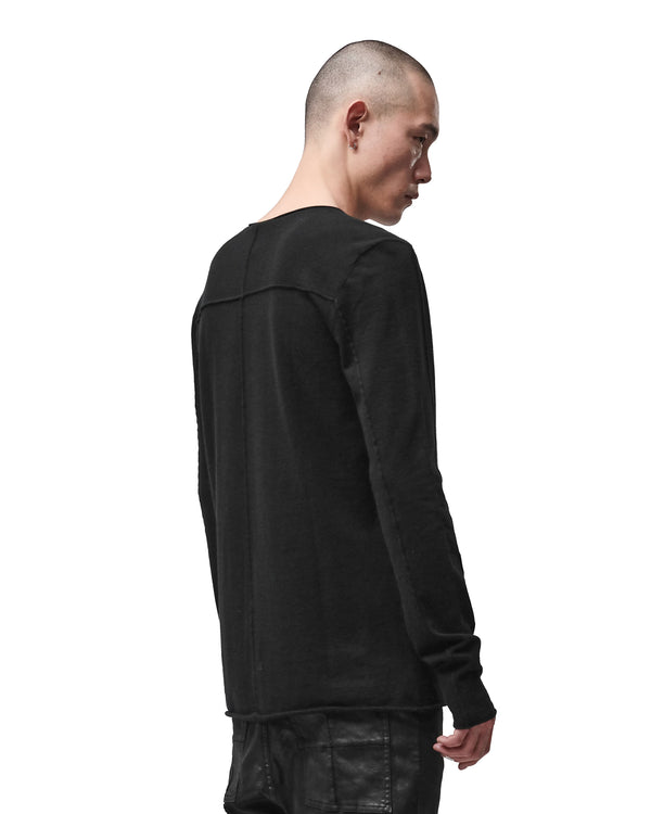 thom krom | M K 132 Cashmere Pullover Sweater Black - Concrete