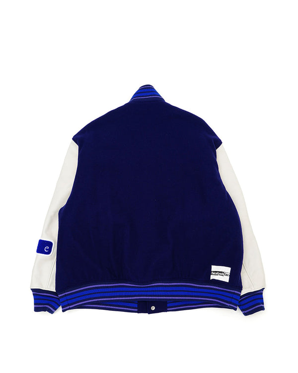 FACETASM | Stay Gold Stadium Jacket Midnight Blue - Concrete