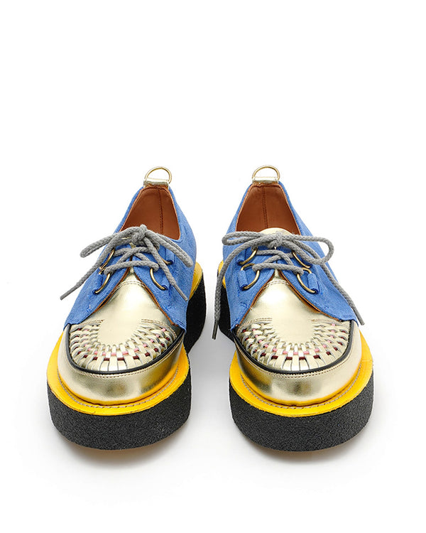 FACETASM | x George Cox Shoes Gold / Blue - Concrete