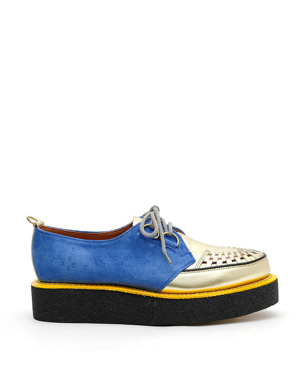 FACETASM | x George Cox Shoes Gold / Blue - Concrete