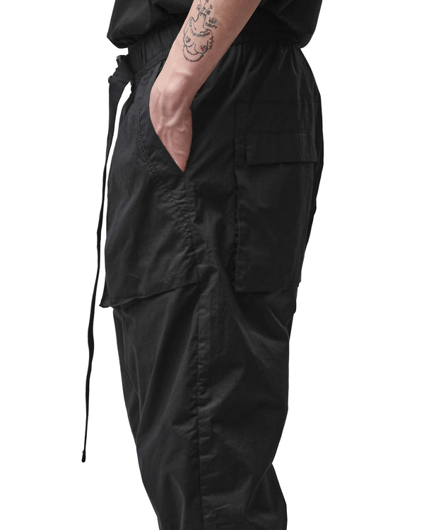 thom krom | M P 65 Drawstring Trousers Black - Concrete
