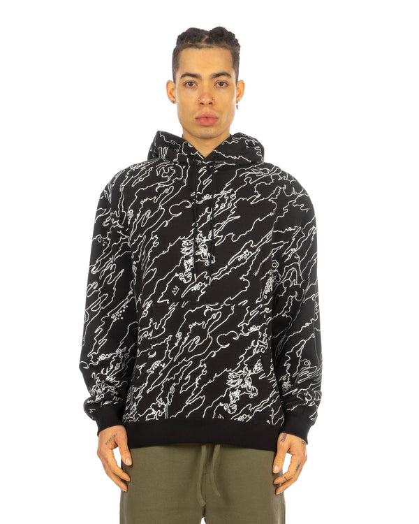 maharishi | 5130 Maha Basquiat Camo Hoodie Black - Concrete