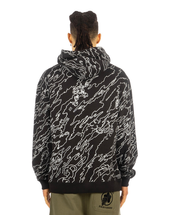 maharishi | 5130 Maha Basquiat Camo Hoodie Black - Concrete