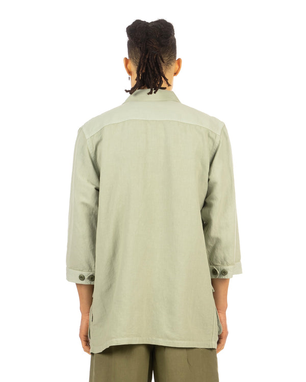 maharishi | 5210 Hemp Jungle Kimono Overshirt Sage - Concrete