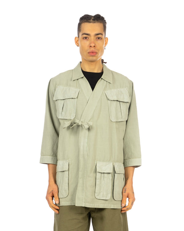 maharishi | 5210 Hemp Jungle Kimono Overshirt Sage - Concrete