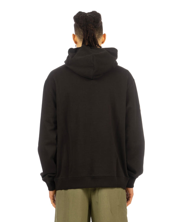 maharishi | 1102 Kamon Embroidered Hooded Sweat Black - Concrete