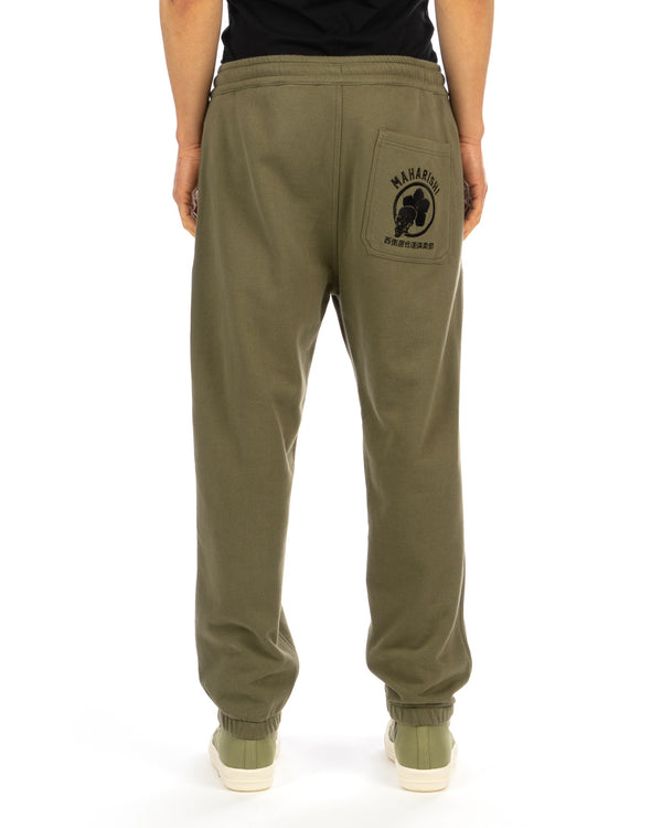 maharishi | 1189 Kamon Embroidered Sweatpants Olive - Concrete
