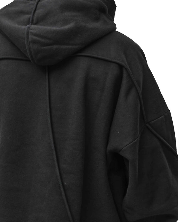thom krom | M S 192 Cotton Pullover Hoodie Black - Concrete