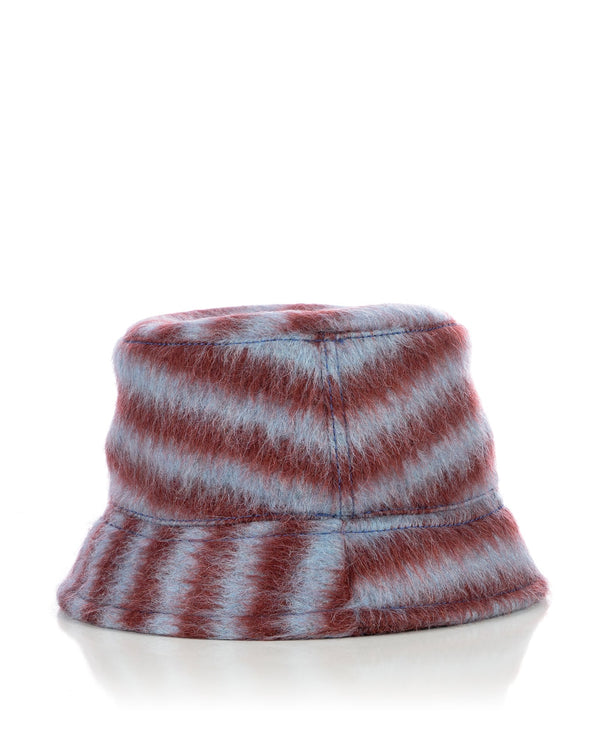 Marni | Capelli Mohair Bucket Hat Burgundy - Concrete