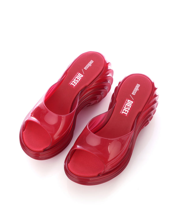 Melissa | x Diesel Quantum Platform Transparent Red - Concrete