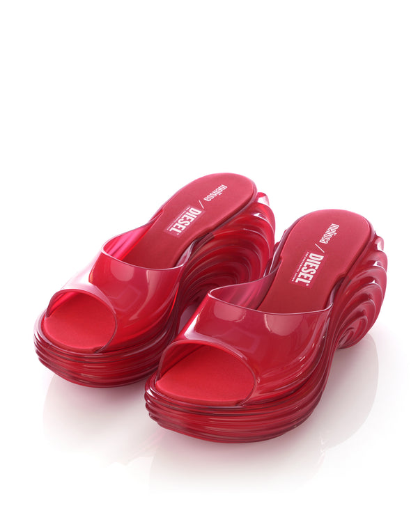 Melissa | x Diesel Quantum Platform Transparent Red - Concrete
