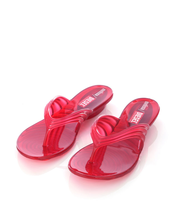Melissa | x Diesel Quantum Thong Transparent Red - Concrete