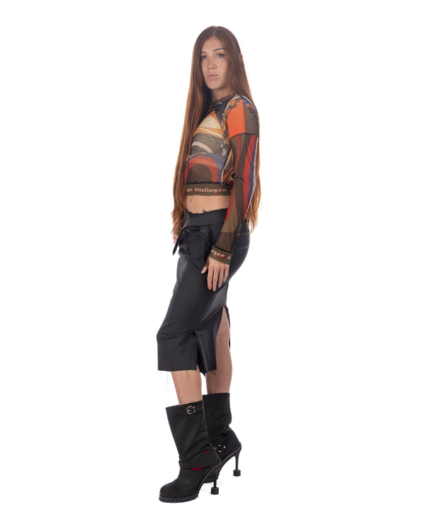 OTTOLINGER | Mesh LS Top Psychedelic Print