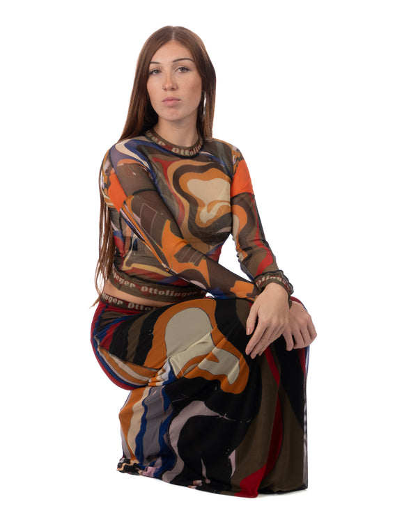 OTTOLINGER | Mesh LS Top Psychedelic Print