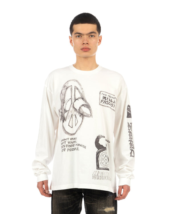 NEIGHBORHOOD | NH Tee LS-18 White - Concrete