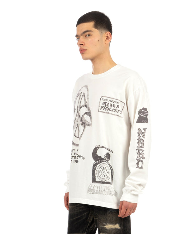 NEIGHBORHOOD | NH Tee LS-18 White - Concrete