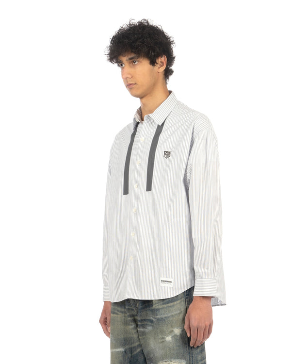 NEIGHBORHOOD | LS Tie Shirt Blue - Concrete