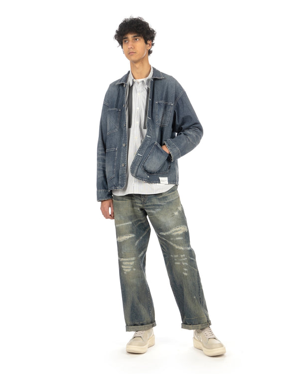 NEIGHBORHOOD | Washed Coverall Jacket Indigo - Concrete