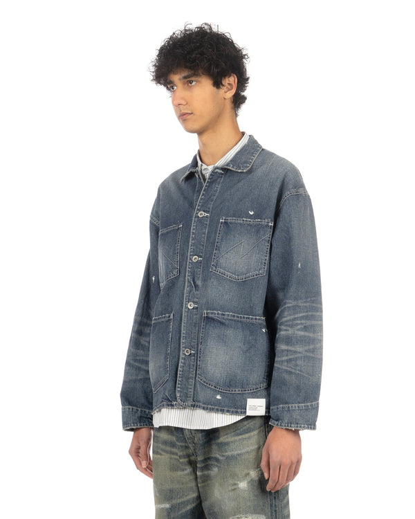 NEIGHBORHOOD | Washed Coverall Jacket Indigo - Concrete