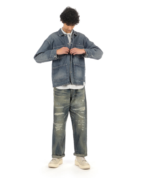NEIGHBORHOOD | Washed Coverall Jacket Indigo - Concrete