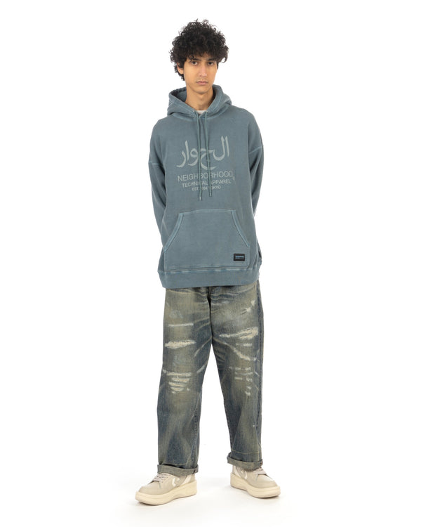 NEIGHBORHOOD | Pigment Dyed Sweat Hoodie Navy - Concrete
