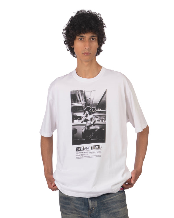 NEIGHBORHOOD | x Osamu Nagahama T-Shirt NO.3 White - Concrete
