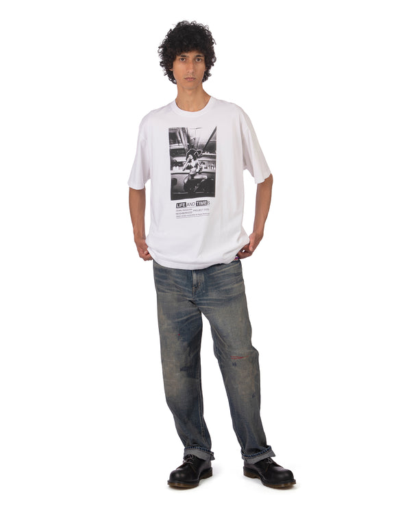 NEIGHBORHOOD | x Osamu Nagahama T-Shirt NO.3 White - Concrete