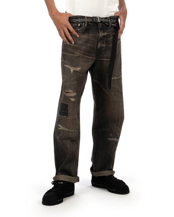 NEIGHBORHOOD | Savage Denim DP Basic Pants Black - Concrete