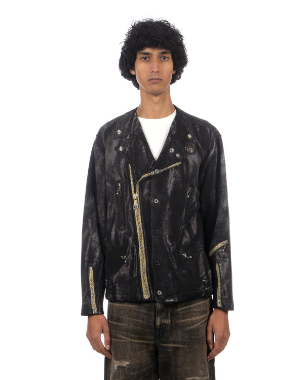 NEIGHBORHOOD | x TOLQ Riders Pattern Cardigan Black - Concrete