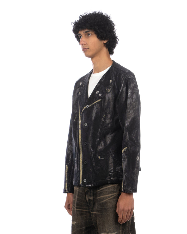 NEIGHBORHOOD | x TOLQ Riders Pattern Cardigan Black - Concrete