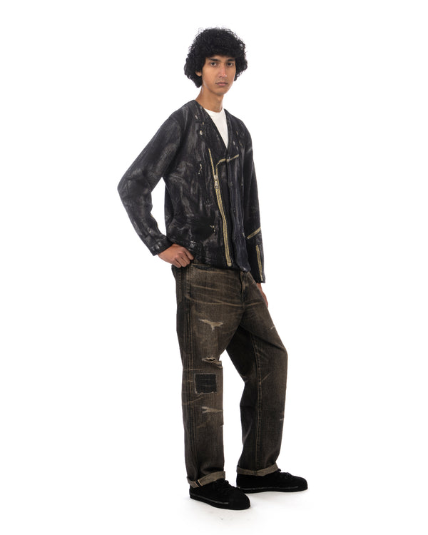 NEIGHBORHOOD | x TOLQ Riders Pattern Cardigan Black - Concrete