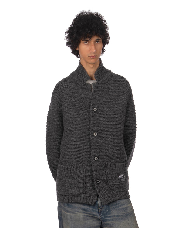 NEIGHBORHOOD | Shetland Knitted Jacket Charcoal - Concrete
