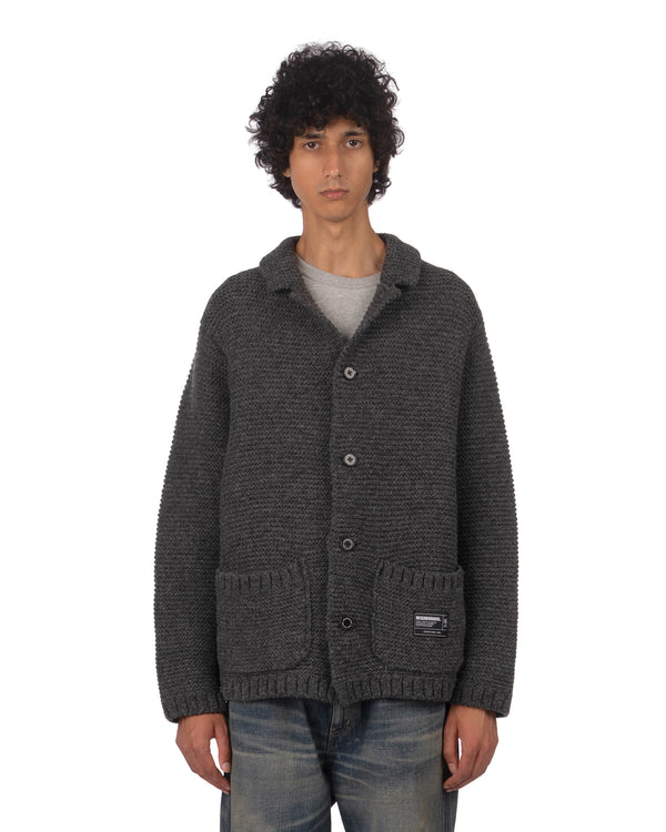 NEIGHBORHOOD | Shetland Knitted Jacket Charcoal - Concrete