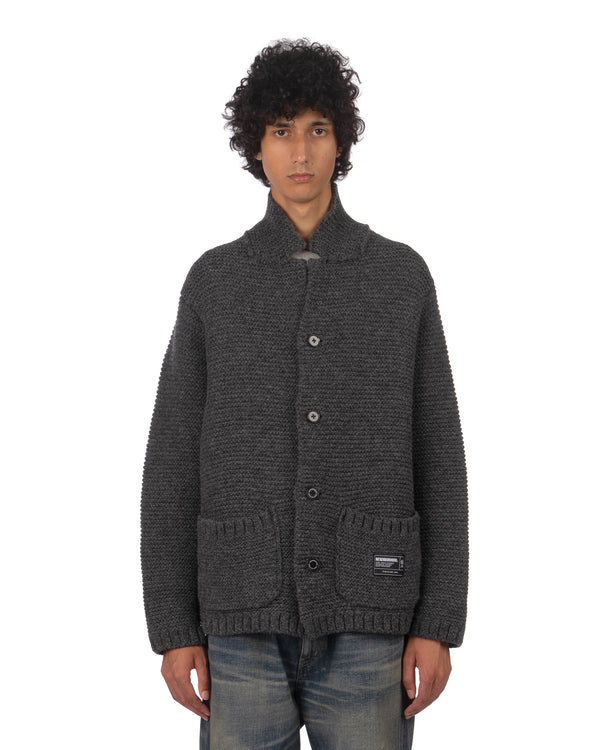 NEIGHBORHOOD | Shetland Knitted Jacket Charcoal - Concrete
