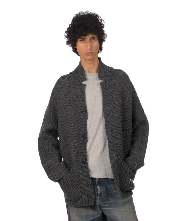 NEIGHBORHOOD | Shetland Knitted Jacket Charcoal - Concrete