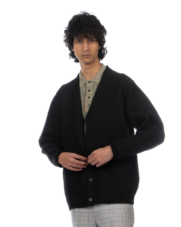 NEIGHBORHOOD | Knitted Mohair Cardigan Black - Concrete