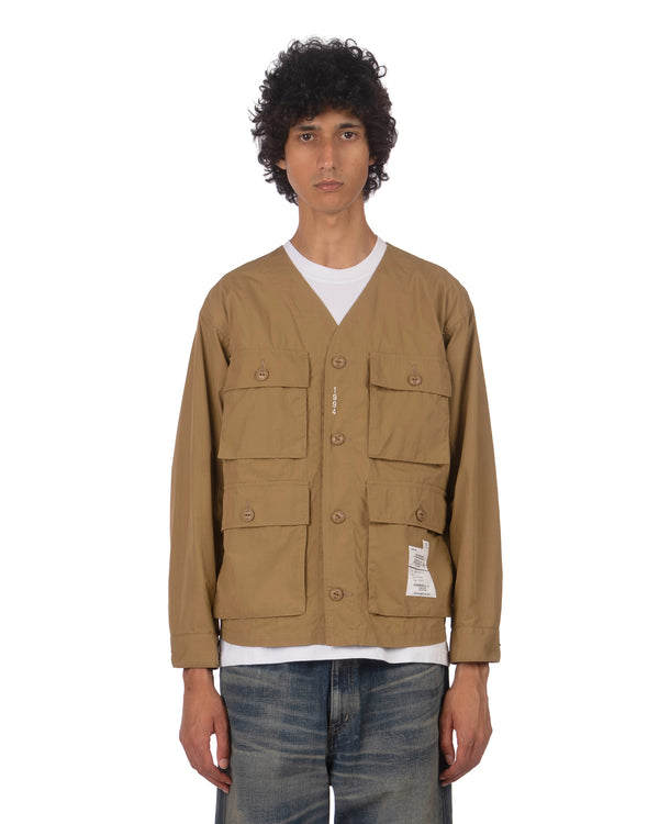 NEIGHBORHOOD | No Collar Utility Jacket Beige - Concrete